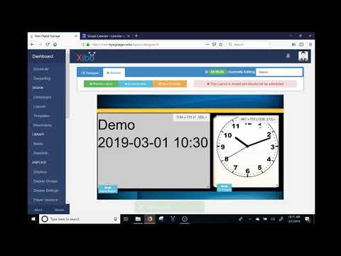 Xibo 1.8 -  using the calendar module