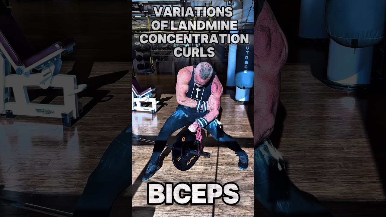 VARIATIONS OF THE LANDMINE CONCENTRATION CURL #biceps #workout #motivation #muscle #workouttips