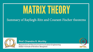 Summary of Rayliegh-Ritz and Courant-Fischer theorems