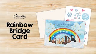 🌈 Remember A Pet's Memory with a Thoughtful Rainbow Bridge Card 🐾