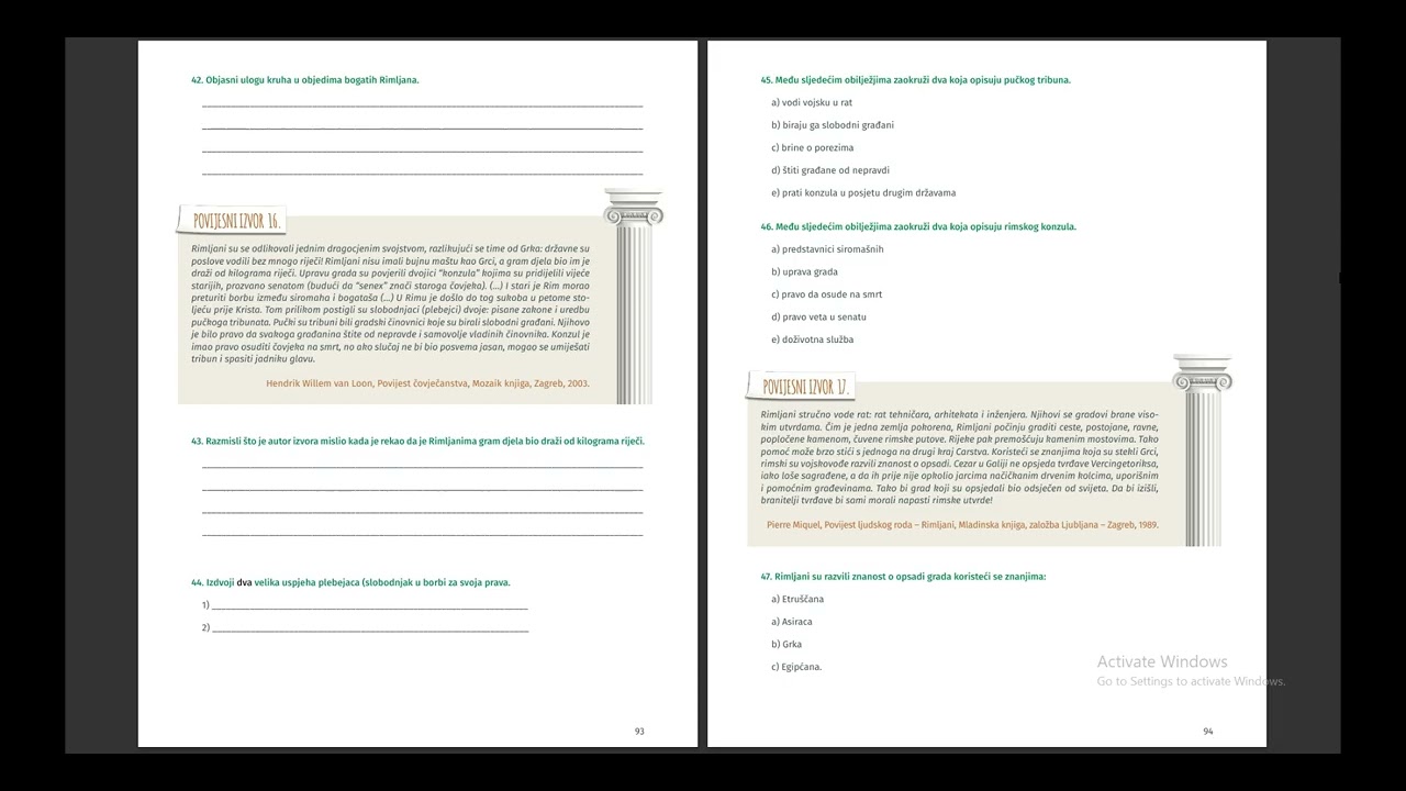 Vrela Prošlosti 5, Povijesna čitanka sa zadacima Stari vijek, Zaviša Kačić Alesić