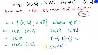 Subspaces: Linear Algebra  (Sec. 4.3)