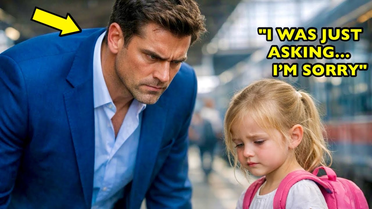 “I was just asking… I’m sorry,” the little girl apologized to the millionaire for asking for help… 