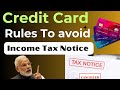 AVOID Income Tax Notice with THIS Credit Card Limit!  Maximum Credit Card Limit In 1 Year