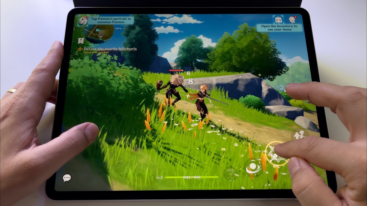 Genshin impact (a different Zelda for ios?)  | iPad Pro 4th gen 12.9-inch - handheld gameplay
