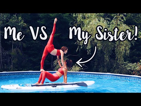 Paddle Board Yoga Challenge with my Sister!