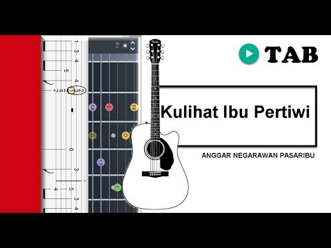 Guitar Tab Kulihat Ibu Pertiwi Fingerstyle Tutorial Lagu Nasional Anp Youtube
