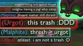 What Losing to Thresh Top does to Mental - AD Thresh Top vs Urgot - League of Legends Off Meta