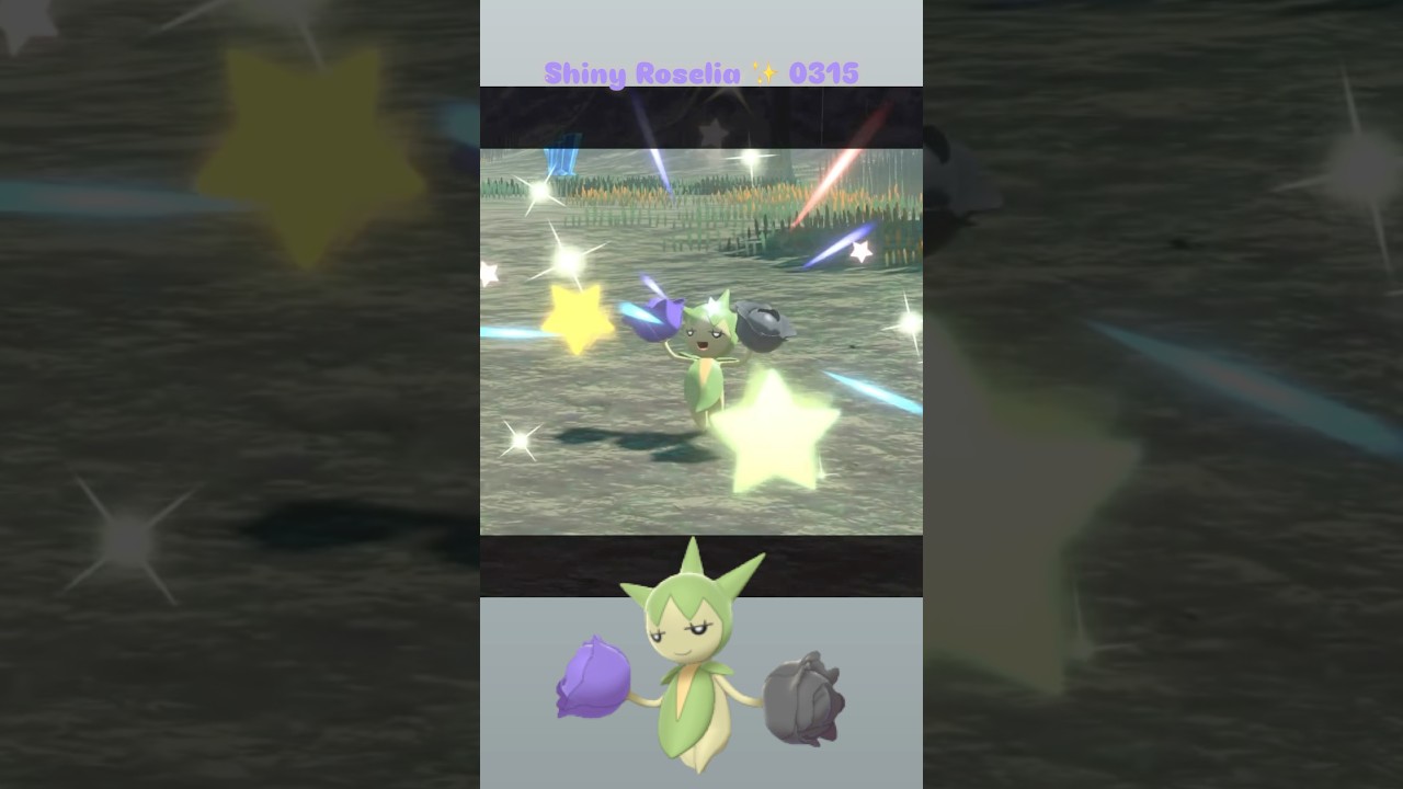 Shiny Roselia ✨ 0315 caught in Pokemon Legends: Arceus in the Wild
