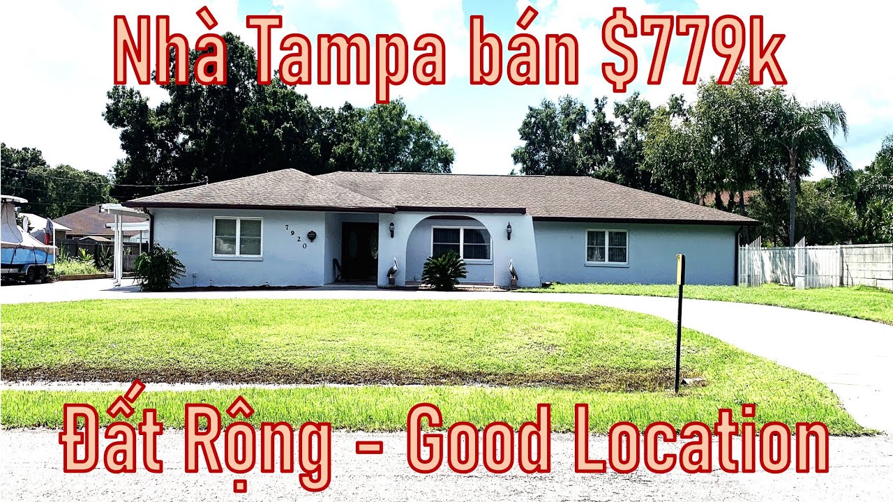 Nhà Bán $779k, Đất Rộng, Good Location ở Tampa Florida.
