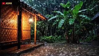 Heavy Rain Sounds in a Peaceful Village 🌧️ Rain ASMR for Deep Sleep & Relaxation