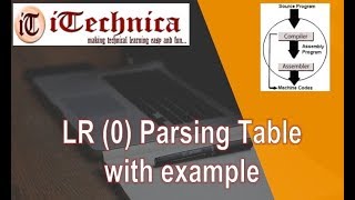 42. LR(0) Parsing Table with example