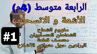 الاشعة و الانسحاب ؛ مفهوم الشعاع ؛ الشعاعان المتساويان ؛ منتصف قطعة ؛ متوازي الأضلاع ؛ البراهين.