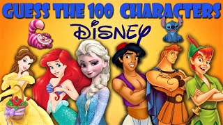 Guess The Disney Character In 3 Seconds | 100 DISNEY CHARACTERS | Disney QuiZ