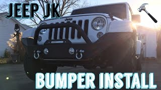 Jeep JK Bumper stock Removal / aftermarket Install - The Deer Slayer