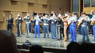 San Antonio High School Mariachis play with UTSA Mariachis