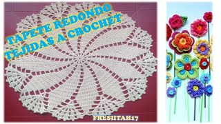 Tapete redondo tejido con crochet paso a paso (en español) 