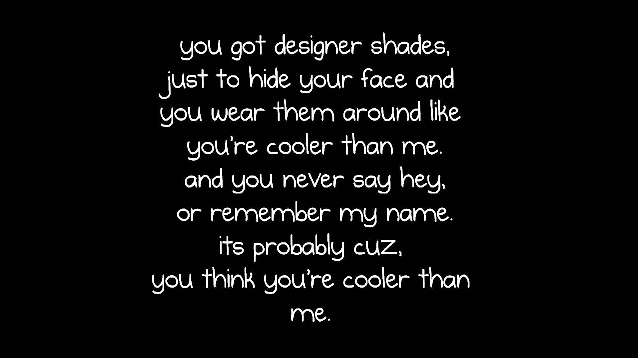 Cooler Than Me, Mike Posner with lyrics YouTube