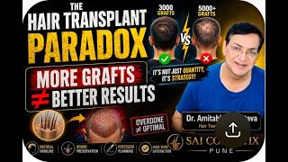 THE HAIR TRANSPLANT PARADOX more number of grafts is not always good.#hairtransplantpune # myth