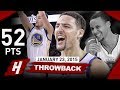 The Game Klay Thompson BECAME a LEGEND 2015.01.23 vs Kings - 52 Pts, EPIC NBA Record 37 in a Qtr!