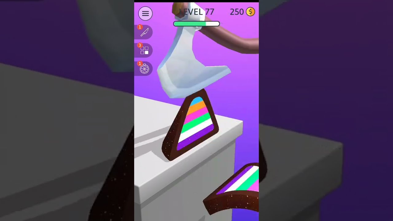 ASMR Slicing game Relaxing sounds Android iOS Gameplay shorts 3