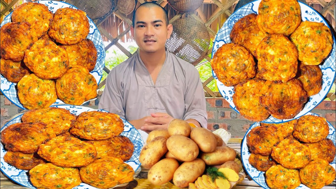 Làm KHOAI TÂY Theo Cách Này Ăn Chay Hao Cơm Lắm | Bếp Chay Thầy Lâm