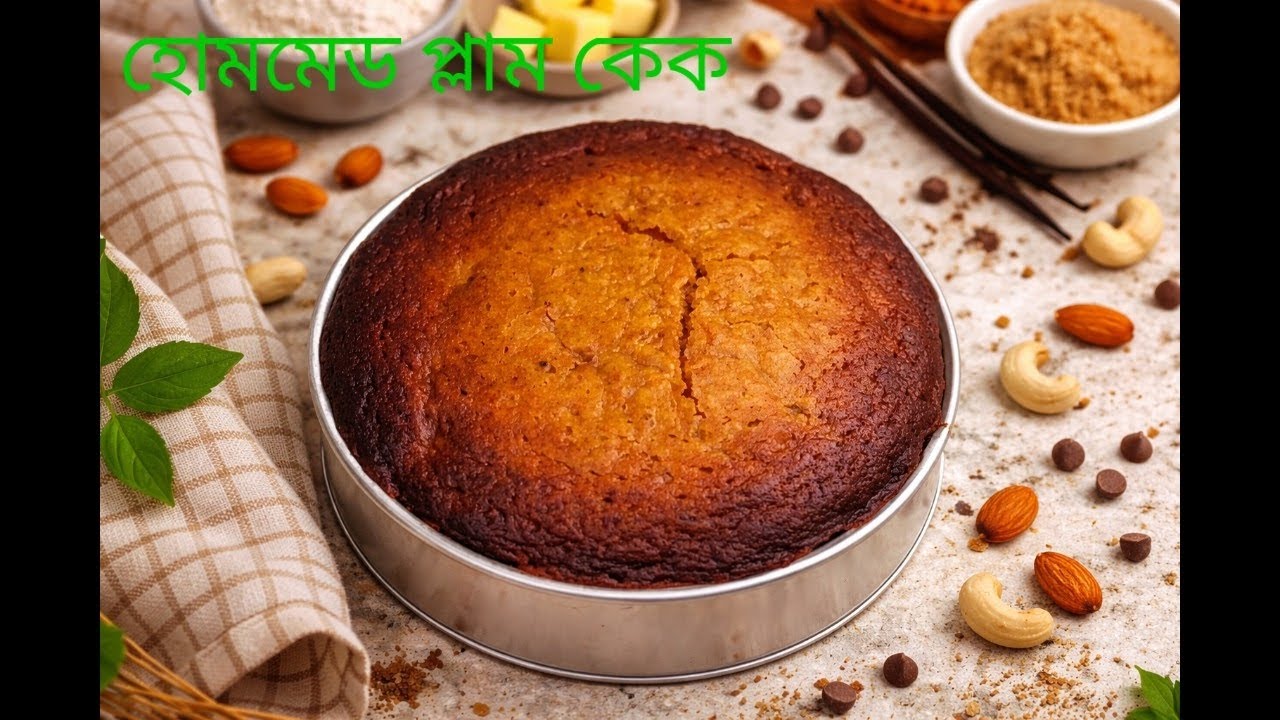 হ্যাপি নিউ ইয়ার স্পেশাল হোমমেড প্লাম কেক।