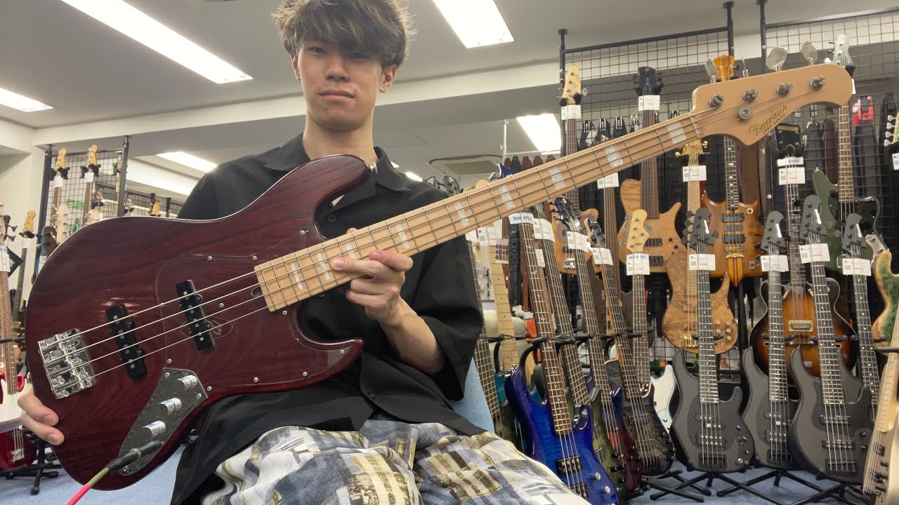 ベース Bacchus craft series wood line 4WL Bacchus / Craft Series WOODLINE WL-JB4 シースルーレッド