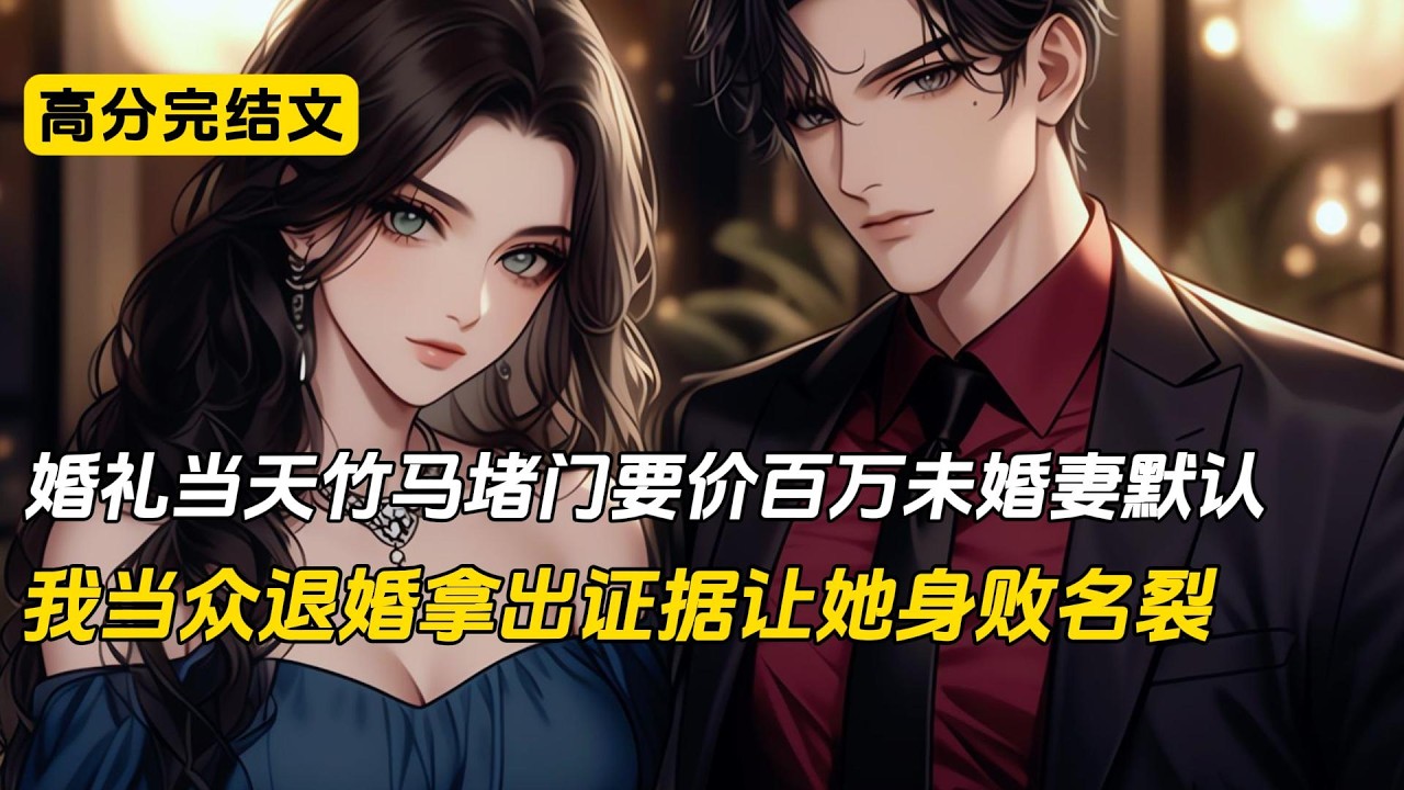 陈峰婚礼当天，未婚妻竹马陆川带人堵门要每人一百万才放行，未婚妻沈清念默认支持。他怒而退婚，她追出辱骂。他拿出三年转账记录——她家欠他两千万。她为救陆川消费无钱买单被抓#完结文 #小说 #爽文 #二次元