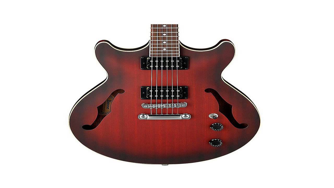 Ibanez Artcore AM53 Semi Hollow Electric Guitar Flat Sunset Red - YouTube