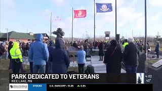Rice Lake’s new memorial park, sculpture dedicated on Veterans Day