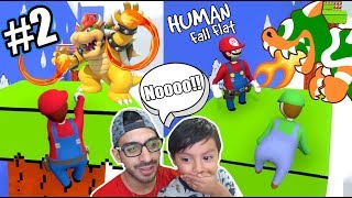 Karim vs Bowser | Super Mario en Human Fall Flat | Juegos Karim Juega
