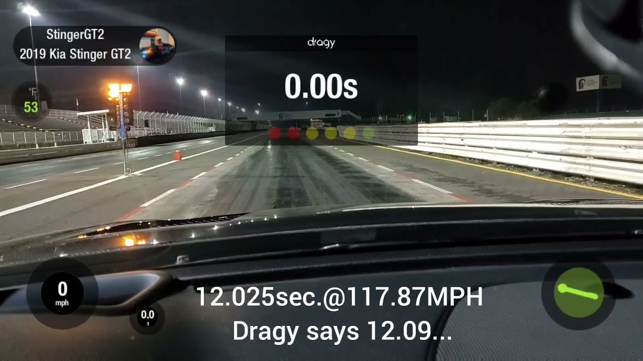 2019 Kia Stinger GT2 AWD running low 12's, Dragy View