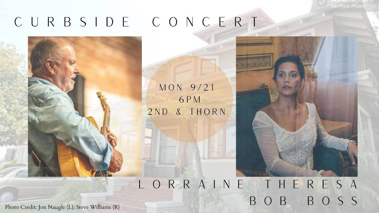 Lorraine Theresa and Bob Boss at Curbside Concert in San Diego