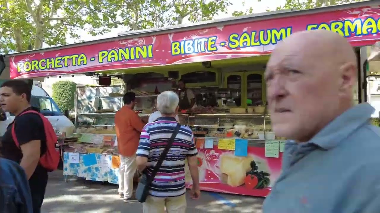 Spoleto Walk from the Train Station to The Duomo / Cathedral.  ESCALATORS!! - Spoleto Italy - ECTV