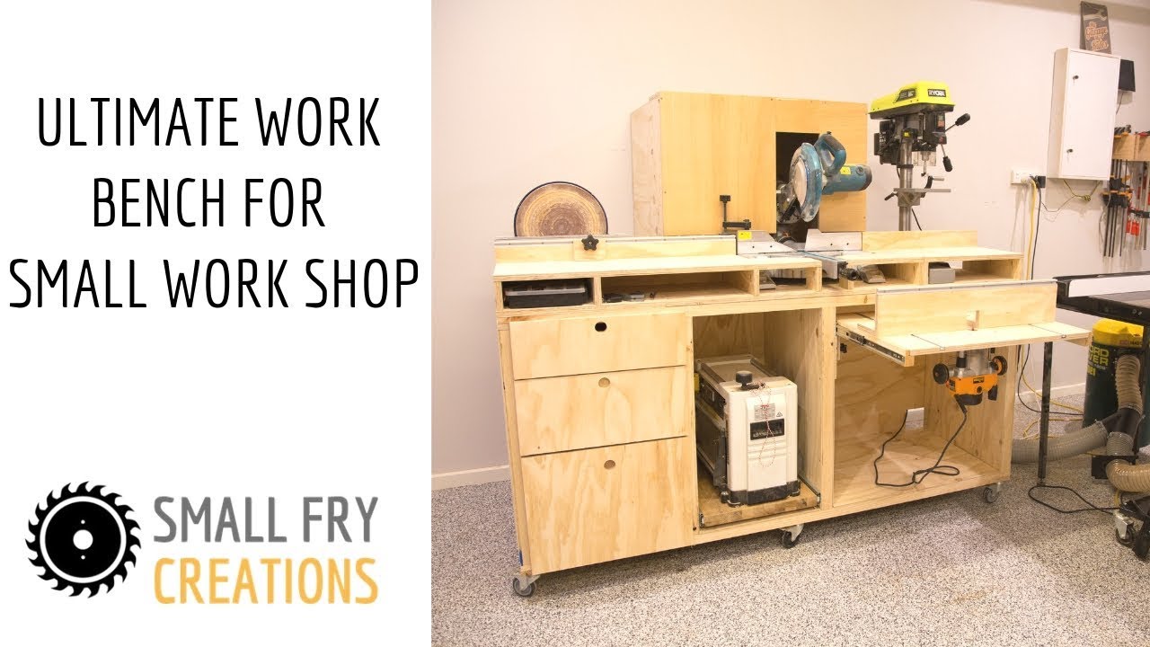 Diy Ultimate Workbench For Small Work Shop Youtube