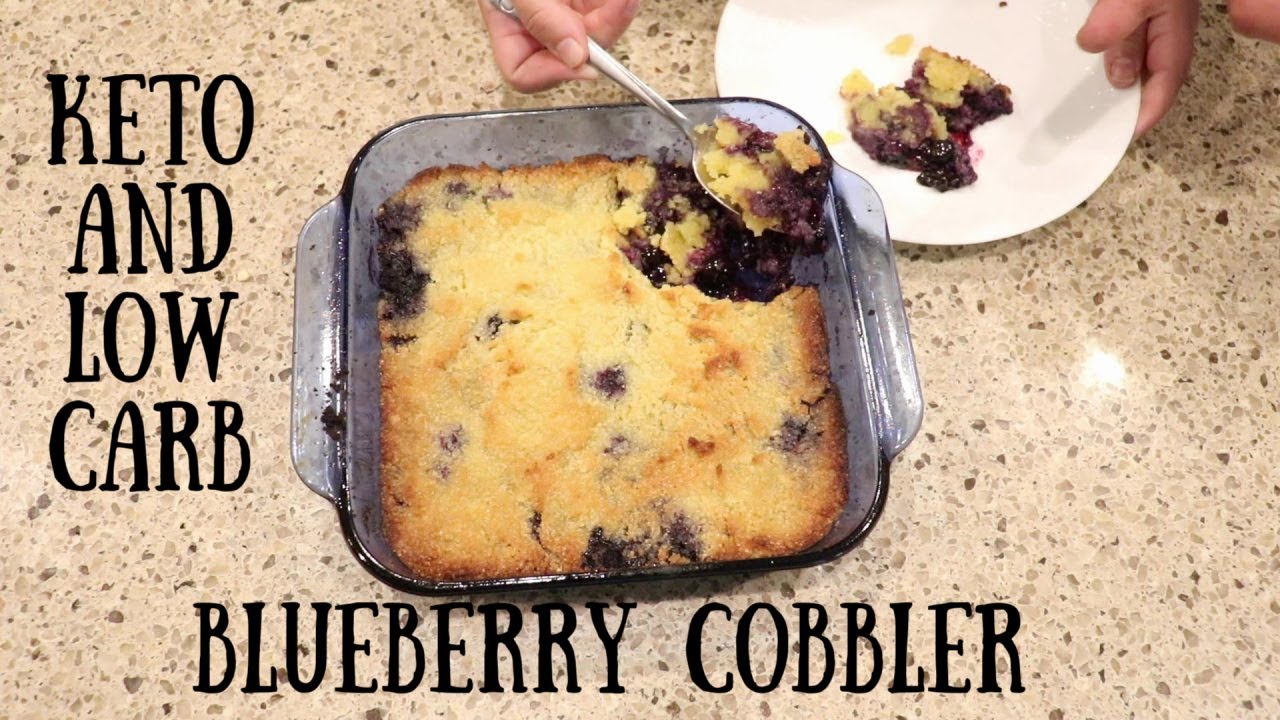 Keto and Low Carb Blueberry Cobbler
