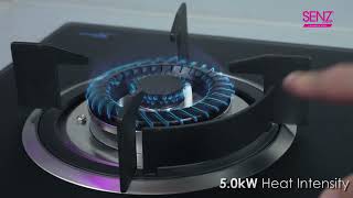 Senz Gas Hobruby Intelsync Twin Burner Gas Stove With Nano Coating