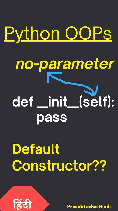 what is default constructor in python?? | default constructor in python ...