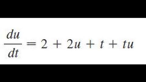 Solve the differential equation du/dt = 2 + 2u + t + tu