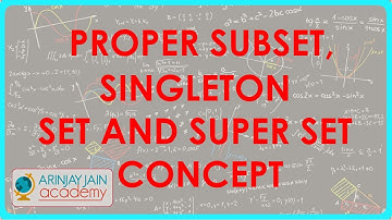 466. CBSE  Maths Class XI, ICSE Maths Class 11- Proper Subset, Singleton set and Super set concept