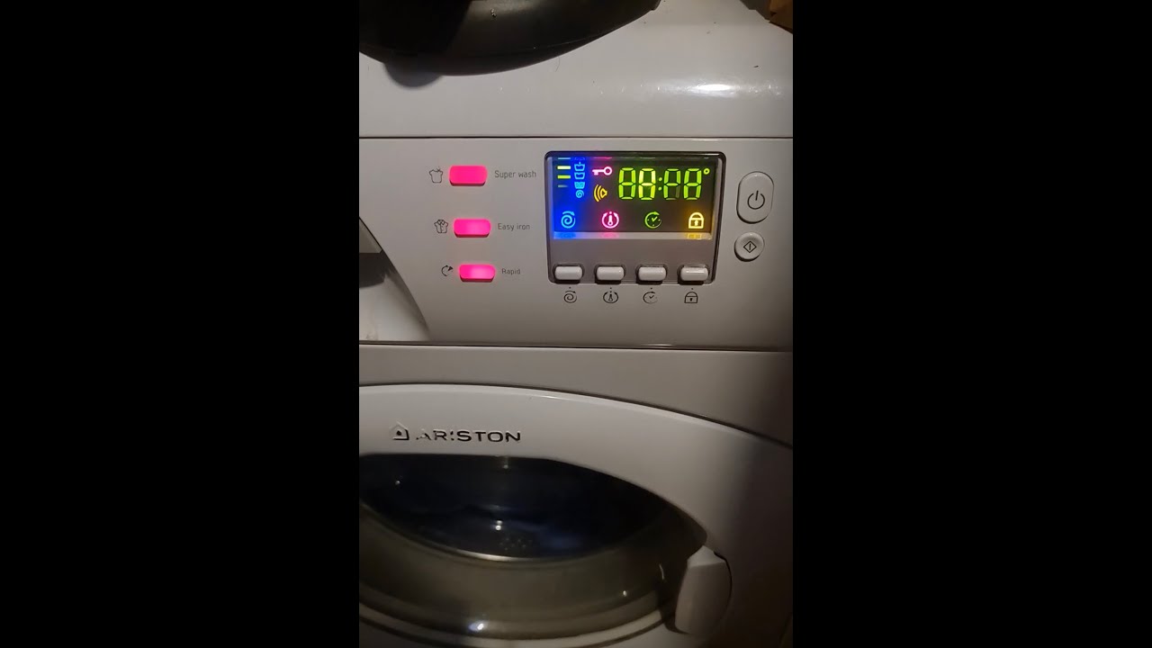 Washing Machine Ariston AMD 129 error f12 - YouTube