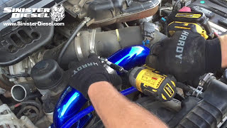 Installing Sinister Diesel's Intercooler Charge Pipes