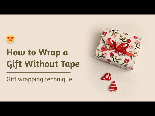 How to wrap a gift with no tape - ZeroWaste - YouTube
