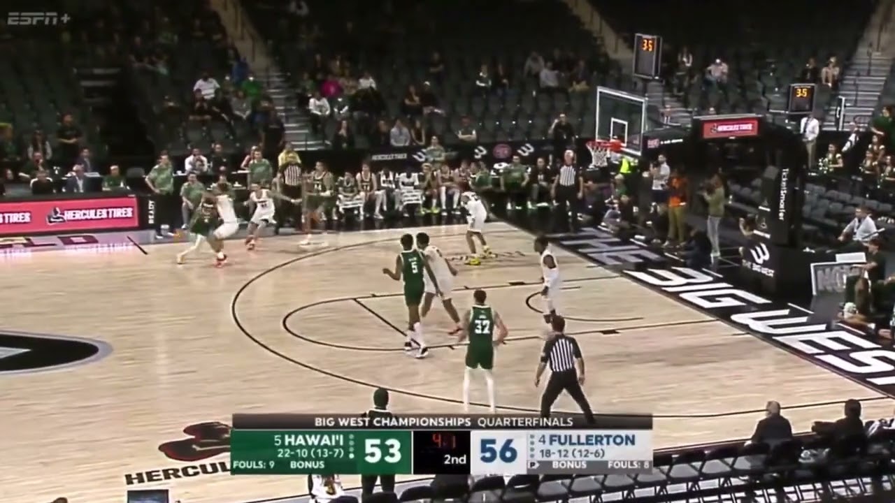 Noel Coleman BUZZER BEATER to Force Overtime | Hawai’i vs Fullerton | 2023 Big West Tournament