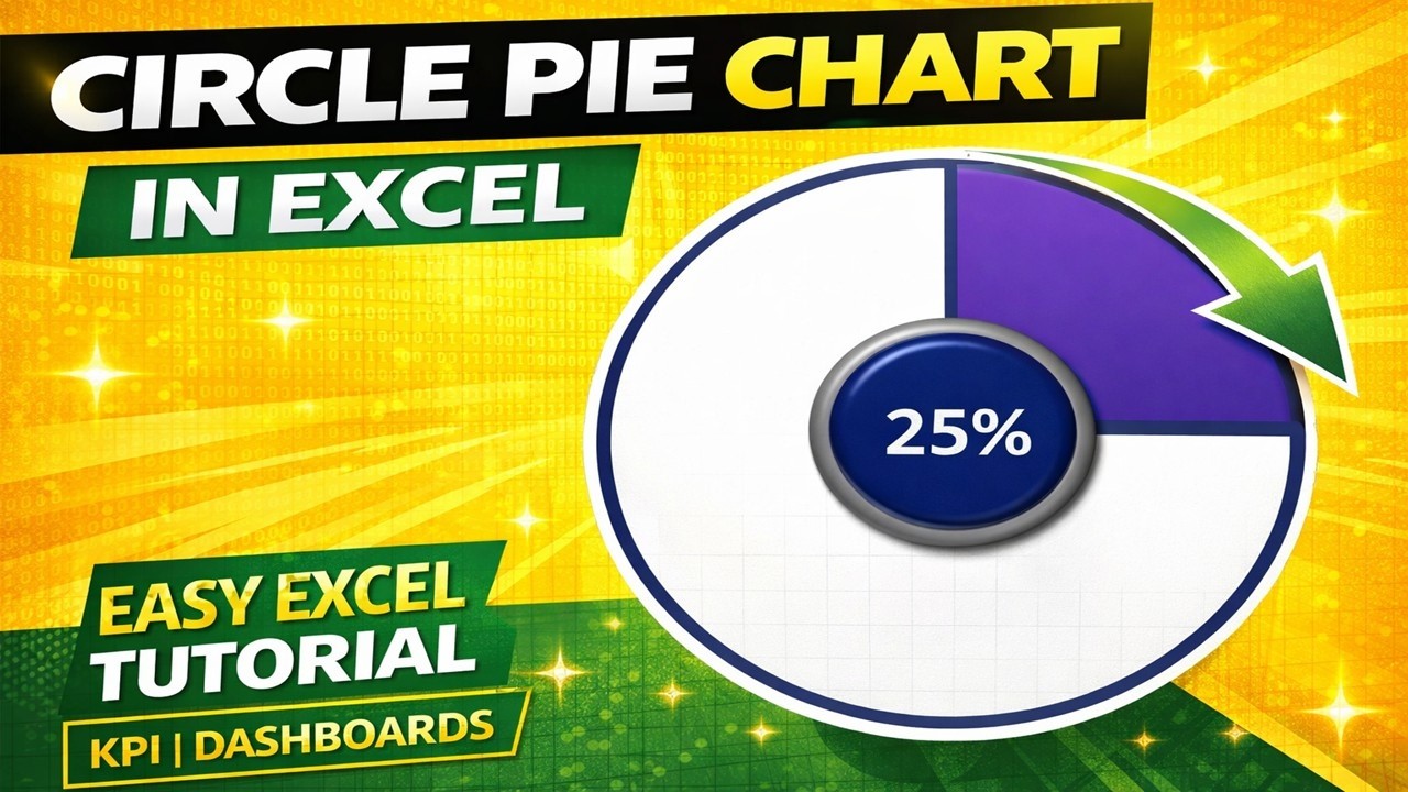 How to Create a Circle Pie Chart in Excel | Clean KPI Visualization ...