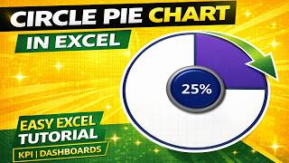 How to Create a Circle Pie Chart in Excel | Clean KPI Visualization