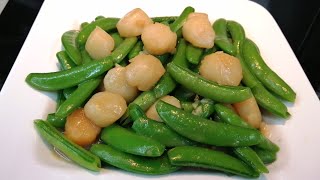 Stir-fried Sugar Snap Peas with Scallops | Allynna's KitcheNet screenshot 3