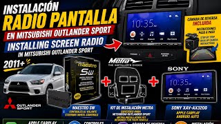 Mitsubishi Outlander Sport Radio Installation Sony XAV-AX3200 + Maestro SW + Metra Kit + Back Up 📸