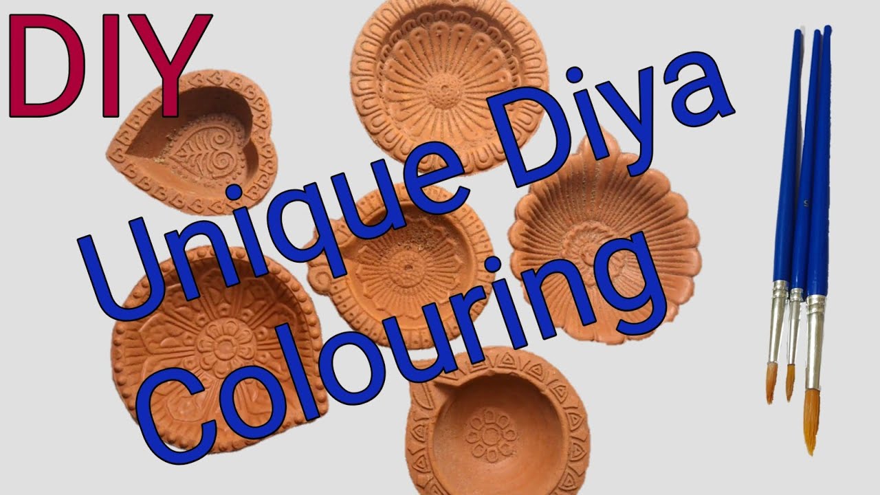 🎇🪔🎁Diya colouring ideas/दिया को कलर कैसे करें /How to colour diya at ...